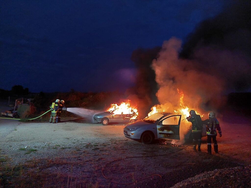 Löschübung Fahrzeugbrand