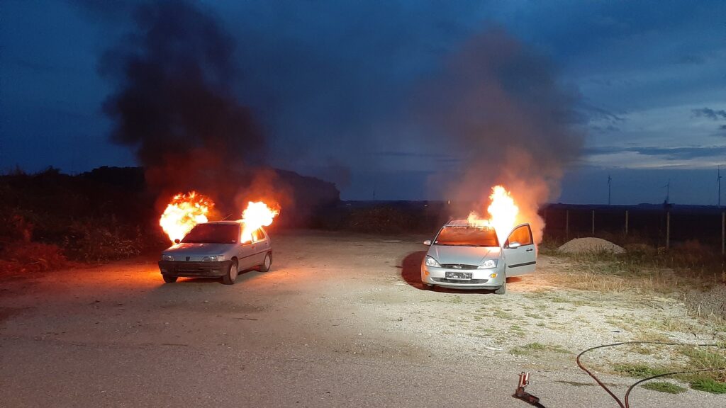 Löschübung Fahrzeugbrand