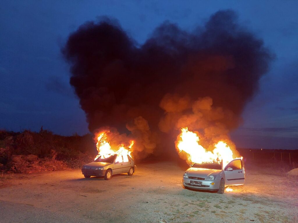 Löschübung Fahrzeugbrand