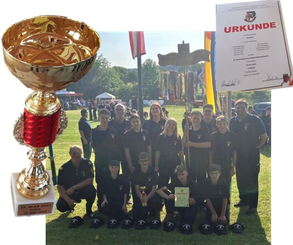 Pokal für die Feuerwehrjugend Großkrut, Pyhra