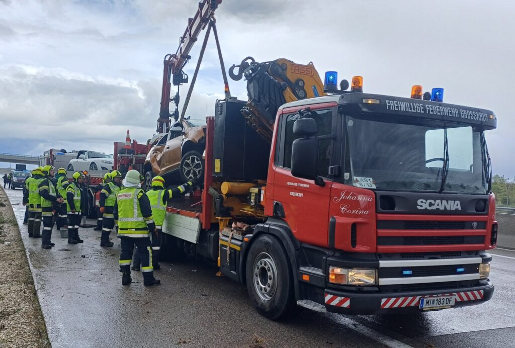 Verkehrsunfall mit mehreren Fahrzeugen A5 – 2024-04-20