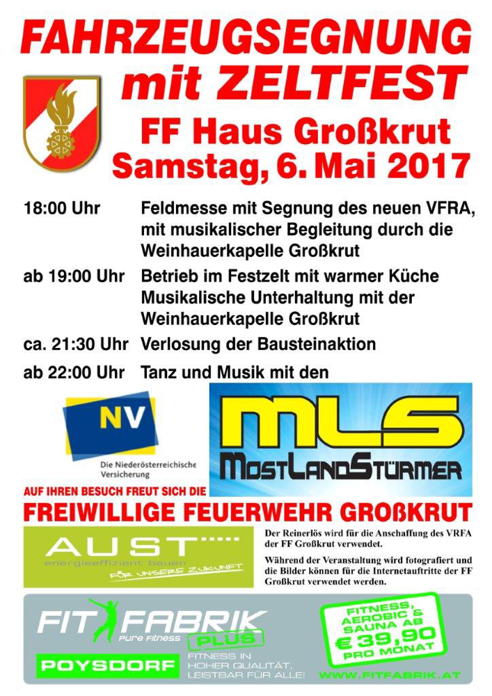 Fahrzeugsegnung mit Zeltfest