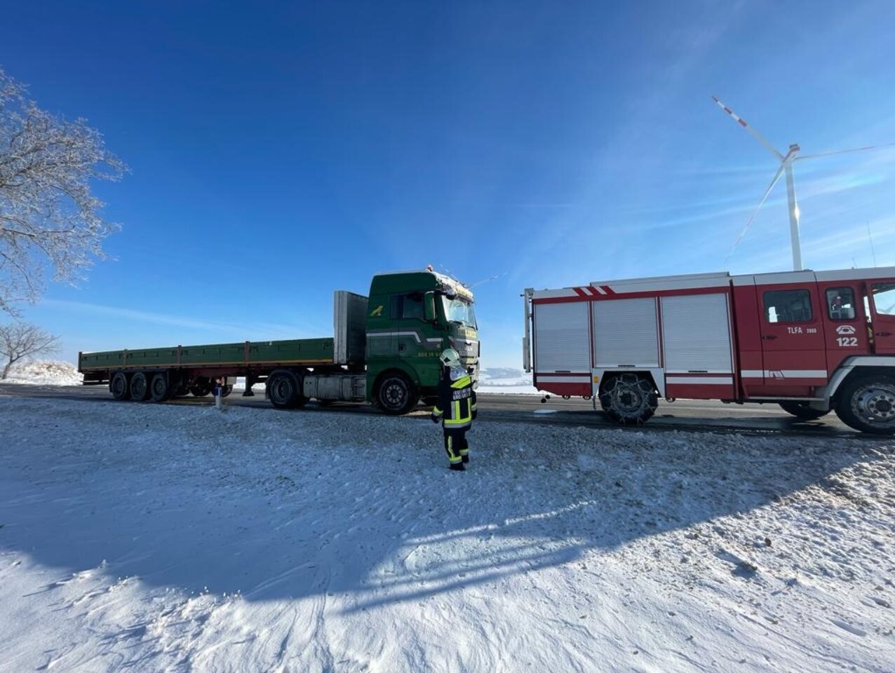 T1 – LKW-Bergung, Windradbaustelle