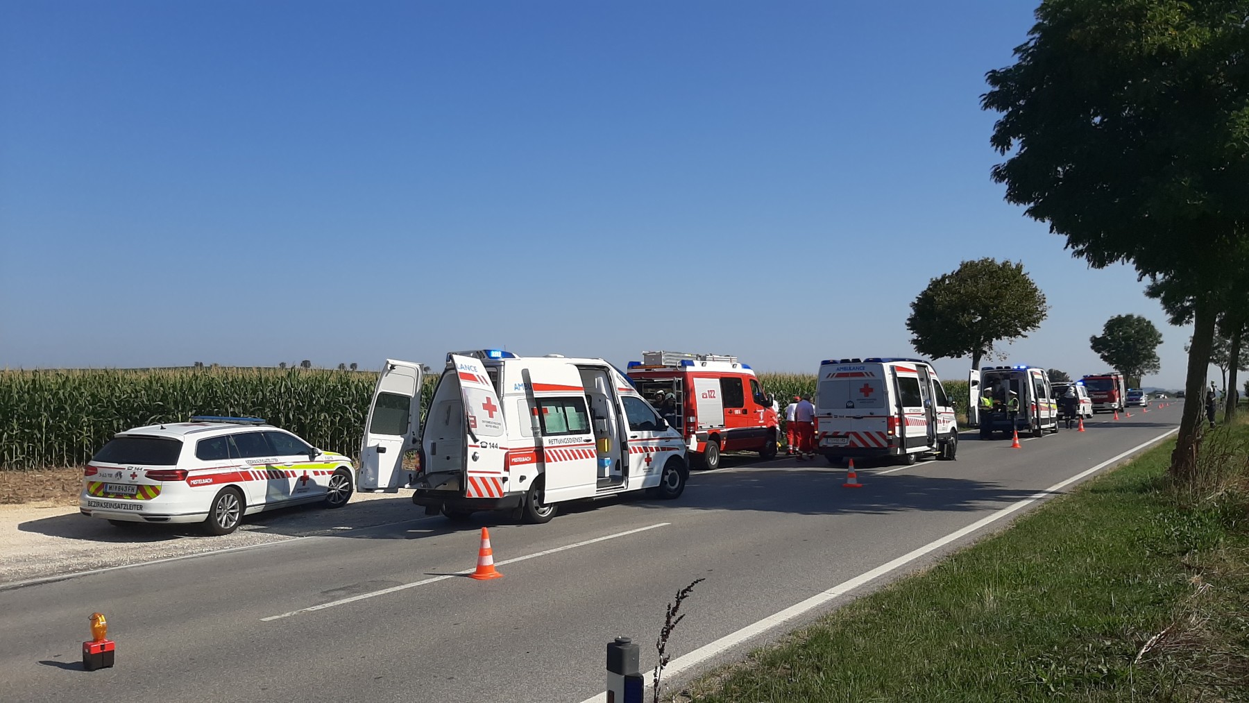 T2 – VU mit 1 eingekl. Person, B47 Richtung Reintal,